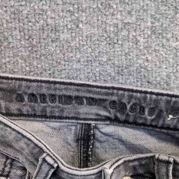 American Eagle Outfitters Women's Skinny Jeans Gray 00 Distressed Charcoal Wash - Picture 8 of 11